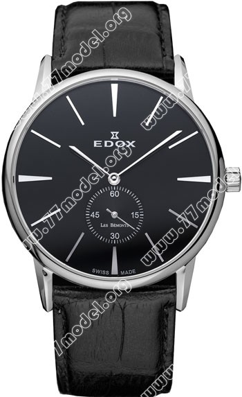 Replica EDOX 72014-3-NIN Les Bemonts Ultra Slim Hand Winding Mens Watch Watches