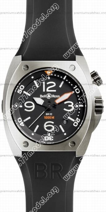 Replica Bell & Ross BR02-STEEL BR 02-92 Mens Watch Watches