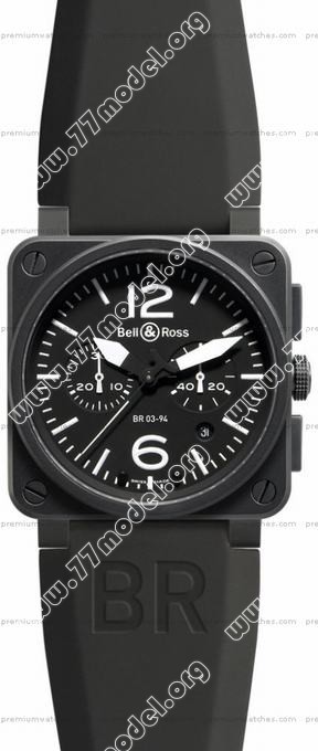 Replica Bell & Ross BR0394-BL-CA BR 03-94 Chronographe Mens Watch Watches