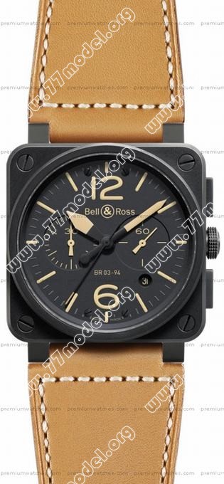 Replica Bell & Ross BR0394-HERITAGE BR 03-94 Chronographe Mens Watch Watches