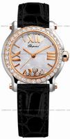 replica chopard 278509-6006 happy sport round ladies watch watches