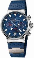 replica ulysse nardin 353-68le-3 marine blue seal chronograph mens watch watches