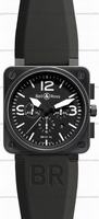 replica bell & ross br0194-bl-ca br 01-94 chronographe mens watch watches