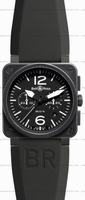 replica bell & ross br0394-bl-ca br 03-94 chronographe mens watch watches
