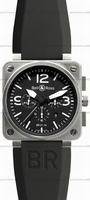 replica bell & ross br0194-bl-st br 01-94 chronographe mens watch watches