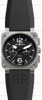 replica bell & ross br0394-bl-st br 03-94 chronographe mens watch watches